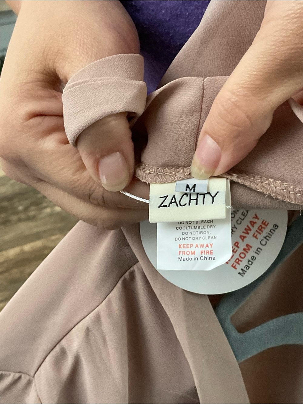 Zachty brand Dusty Rose Layered Chiffon Robe - Picture 4 of 5